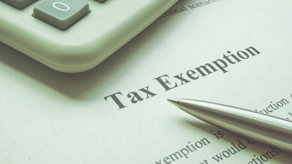 Tax Exemption can be claimed on particular sources of income